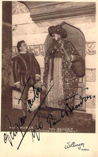 Tauber, Richard - Bender, Paul - Doubled Signed Photo Postcard