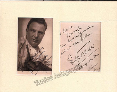 Tauber, Richard - Signed Photo in Tosca + Signed Album Page 1926