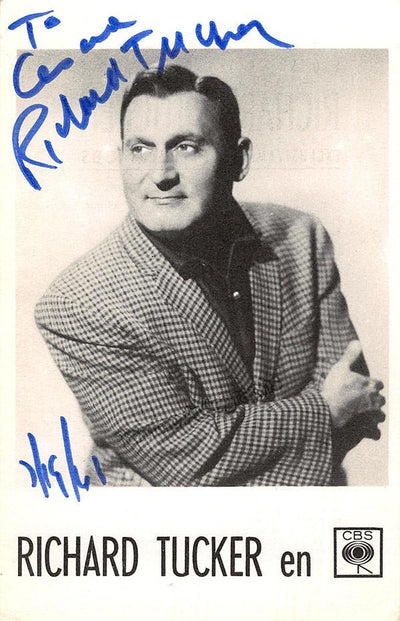 TUCKER, Richard (Various Autographs)