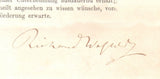 Wagner, Richard - Signed Letter About Bayreuth Festival 1873
