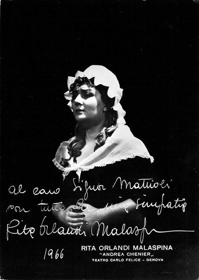 ORLANDI MALASPINA, Rita (Various Autographs)