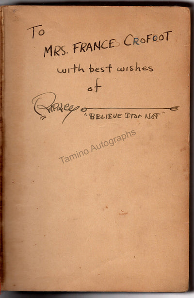 Ripley, Robert - Signed Book "Believe it or Not!"