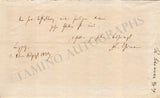 Schumann, Robert - Autograph Note Signed 1839