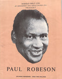 Robeson, Paul - Signed Program London