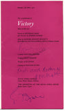 Rodney Bennett, Richard & Others - World Premiere Victory Signed Program 1970