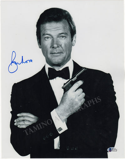 Moore, Roger - Large Photograph Signed as "James Bond"