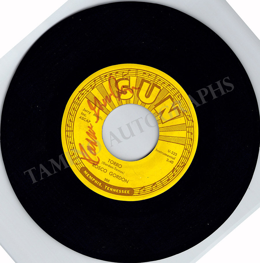 Rosco, Gordon - Signed Single Record & Page