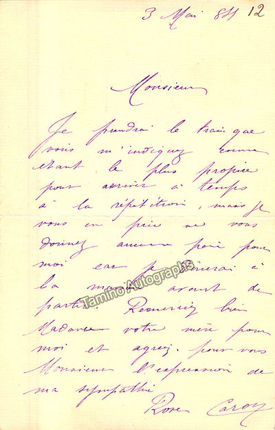 Caron, Rose - Autograph Letter Signed