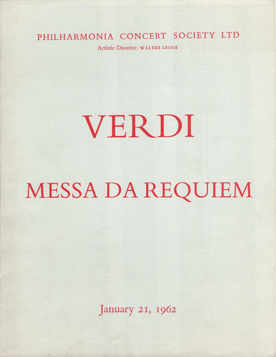 Gorr, Rita - Gedda, Nicolai - Ghiaurov, Nicolai - Ross, Elinor - Signed Program London 1962