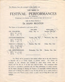 Richter, Hans - Wagner Festival at ROH Program 1908