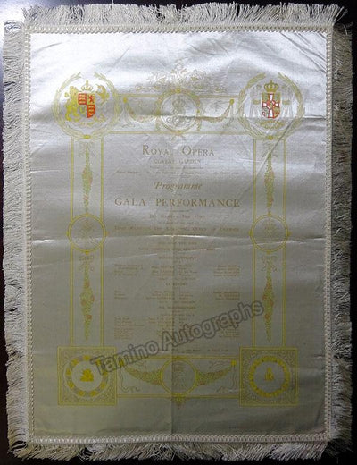 Caruso, Enrico - Silk Playbill Gala Covent Garden 1907