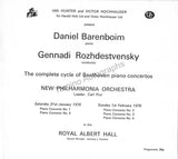 Barenboim, Daniel - Rozhdestvensky, Gennadi - Double Signed Program London 1976