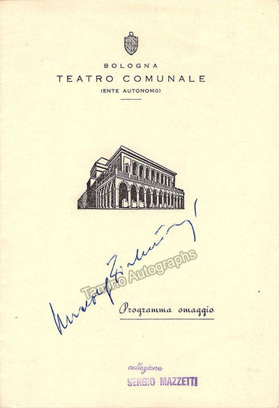 Firkusny, Rudolf - Signed Program Bologna
