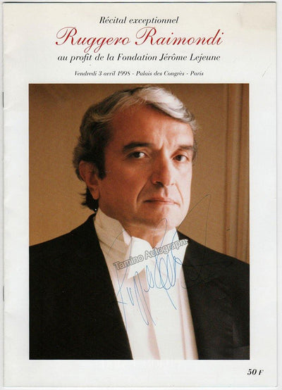 Raimondi, Ruggero - Signed Program Paris 1998