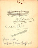 Leoncavallo, Ruggero - Autograph Music Quote Signed 1906