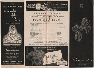Ricci, Ruggiero - Concert Program Buenos Aires 1953