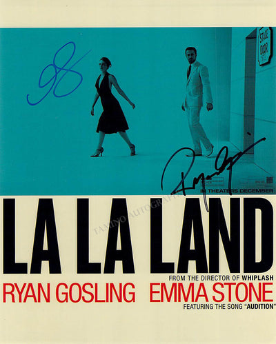 Gosling, Ryan - Stone, Emma - Double Signed Photograph in La La Land