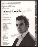 Franco Corelli Celebration Concert -  Program Signed by Many 1991