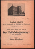 Vocal and Recital Concerts - Lot of 40+ German Programs 1871-1943