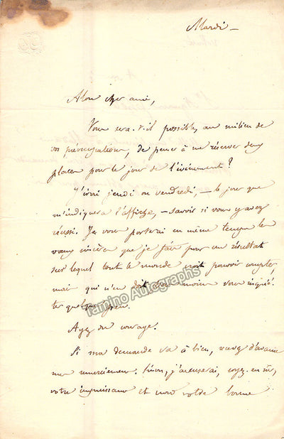 Choler, Saint-Agnan - Autograph Letter Signed