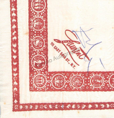 Dali, Salvador - Signed Napkin