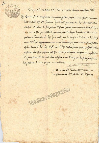 Ferlotti-Sangiorgi, Santina - Signed Document