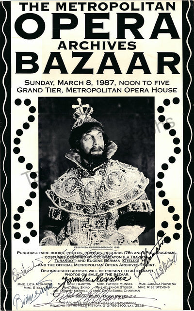 Sayao, Bidu - Novotna, Jarmila - Bampton, Rose - Merrill, Robert - Albanese, Licia - Signed Poster