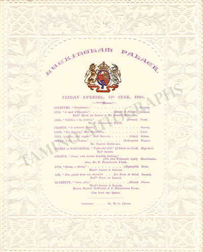 McGuckin, Barton - De Lussan, Zelie & Others - Buckingham Palace Concert 1890