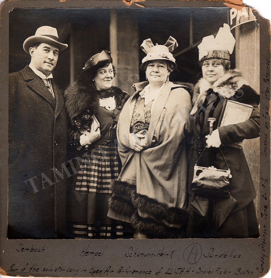 Schumann-Heink, Hempel, Sembach, Sundelius Cabinet Photo