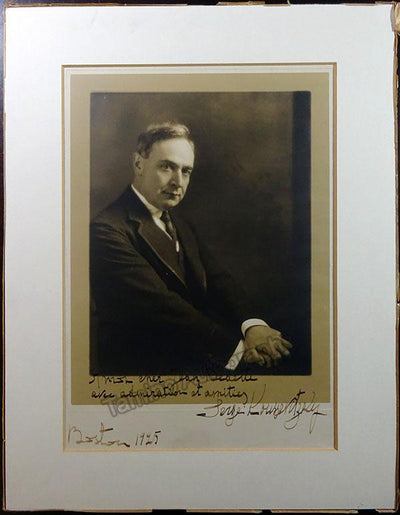 Koussevitzky, Serge - Large Signed Photo 1925