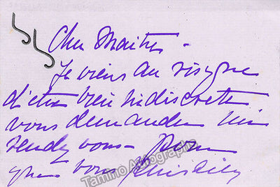 Sanderson, Sibyl - Autograph Note Signed + Unsigned Cabinet Photograph