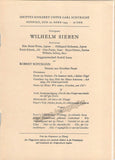 Sieben, Wilhelm - Concert Program Berlin 1943