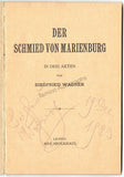 Wagner, Siegfried - Signed Libretto from his Opera "Der Schmied von Marienburg"