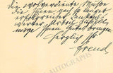 Freud, Sigmund - Autograph Letter Signed 1935