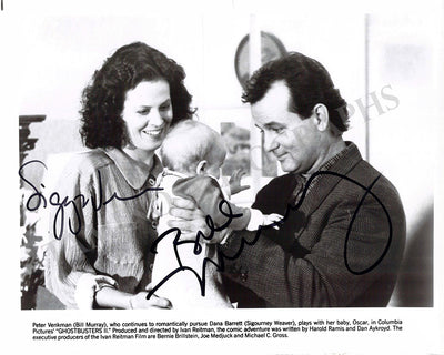Weaver, Sigourney - Murray, Bill - Double Signed Photograph in "Ghostbusters 2"