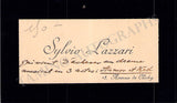 Lazzari, Sylvio - Autograph Business Card