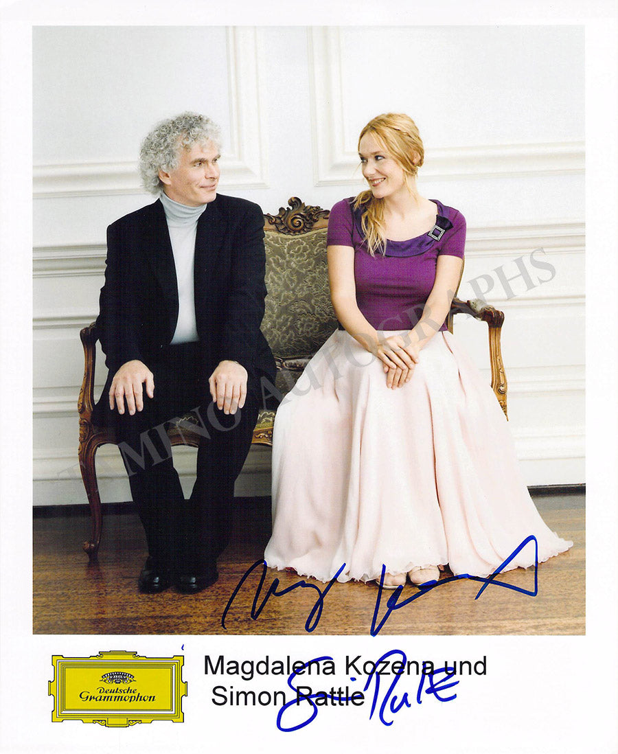 Simon Rattle, Magdalena Kozena Autographs – Tamino