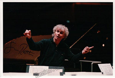 Rattle, Simon - Signed Photo Conducting