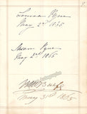 Pyne, Louisa - Pyne, Susanna - Pischek, Johann Baptist - Bevignani, Enrico - Delle Sedie, Enrico - Agnesi, Luigi - 4 pages from an Autograph Album
