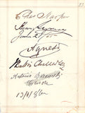 Pyne, Louisa - Pyne, Susanna - Pischek, Johann Baptist - Bevignani, Enrico - Delle Sedie, Enrico - Agnesi, Luigi - 4 pages from an Autograph Album