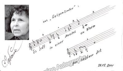 Gubaidulina, Sofia - Autograph Music Quote Signed 2001