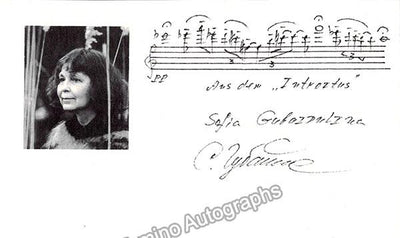 Gubaidulina, Sofia - Autograph Music Quote