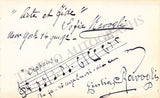 Ravogli, Sofia and Ravogli, Giulia - Signed Card with Musical Quote