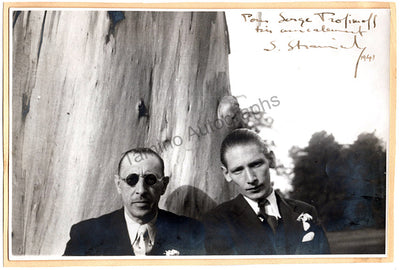 Stravinsky, Soulima - Signed Photograph 1941