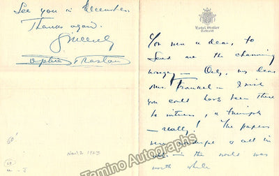 Braslau, Sophie - Autograph Letter Signed