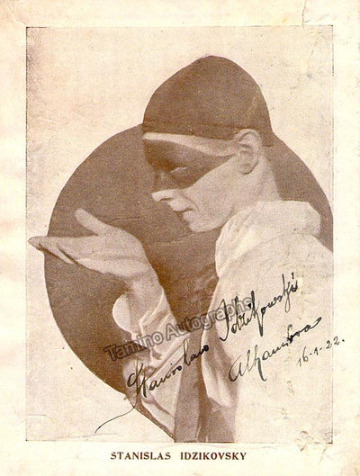 Idzikowski, Stanislas - Signed Photo 1922