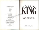 King, Stephen - Signed Book "Bag of Bones"