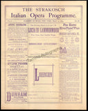Strakosch Italian Opera Company - Program Academy of Music, New York 1874