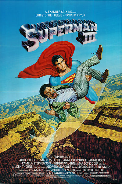 Reeve, Christopher - Cooper, Jackie - Double Signed Large Poster in "Superman 3"