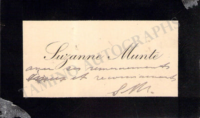 Munte, Suzanne - Signed Business Card